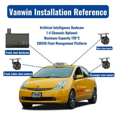 DC 12V Mini Cmsv7 H.265 1080P Veicolo Fotocamera Auto Dash Cam Mdvr 4g Gps Remote Control Recorder 1-4 Canale Dashcam Cmsv6 Piattaforma Mobile Mdvr