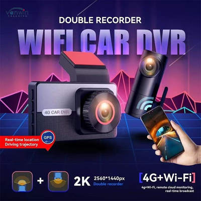 Dash Cam 2K 4G Doppia Lente Dash Camera Visione Notturna Car Black Box DVR per la Guida in Auto