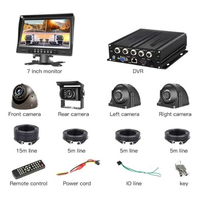 4G WiFi GPS Vehicle MDVR Recorder 4 Channel 1080P HD Truck DVR con Night Vision Motion Detection Tracking in tempo reale