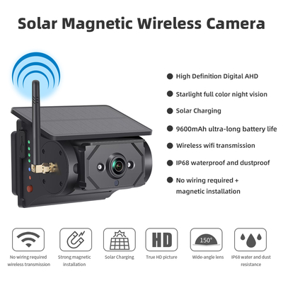 Sistema di sicurezza WiFi alimentato a energia solare Sistema di sicurezza a riserva Sensore di immagine CCD impermeabile Dash Cam