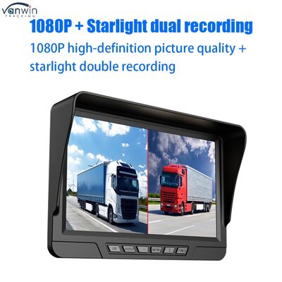 Sistema BSD da 7 pollici Registratore video auto Sistema retrovisore retrovisore camion DVR Dash Camera DVR di parcheggio anteriore e posteriore per camion