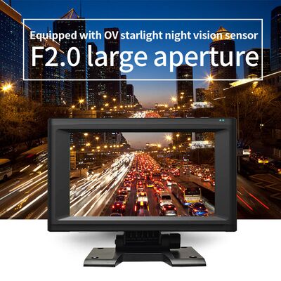 AI MDVR Registratore video touchscreen da 7 pollici con monitoraggio panoramico a quattro canali e sistema di rilevamento del punto cieco