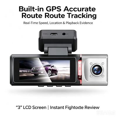 Dash camera AI 4G a 3 canali 4K frontale, ADAS e DMS, localizzazione GPS, monitor di parcheggio 24 ore su 24, 7 giorni su 7