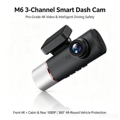 Dash camera AI 4G a 3 canali 4K frontale, ADAS e DMS, localizzazione GPS, monitor di parcheggio 24 ore su 24, 7 giorni su 7