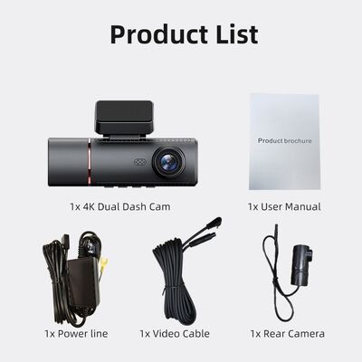 4K Dashcam di guida assistita avanzata GPS ADAS DMS con supporto WIFI per il monitoraggio del parcheggio