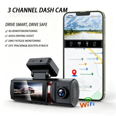 4K Dashcam di guida assistita avanzata GPS ADAS DMS con supporto WIFI per il monitoraggio del parcheggio
