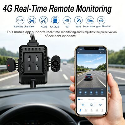 24V 4CH AI Dash Cam Kit Camera di sicurezza del veicolo DVR con DMS ADAS BSD Side Camera per camion / autobus