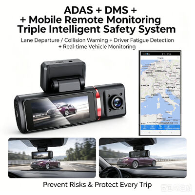 3 canali HD DVR Dash Cam 4G 4K Front 1080P Cabina posteriore GPS Tracking ADAS DMS 24/7 Parking Monitor per la sicurezza della flotta