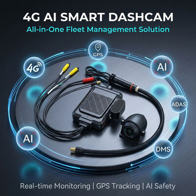 Smart 4G Dash Recorder con AI Video Telematics GPS WiFi & SOS Panic Button per la sicurezza della flotta