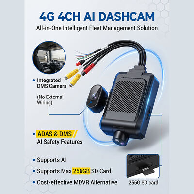 Registratore 4G per veicoli pesanti con ADAS BSD - Telematica GPS con pulsante di panico SOS