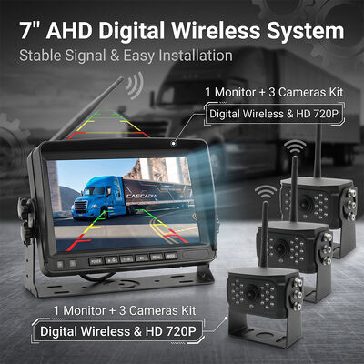 Sistema di telecamera digitale senza fili con schermo touchscreen da 9 pollici, monitor a touchscreen a ritardo zero, kit di segnalazione a lungo raggio per camper da viaggio