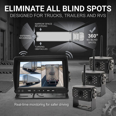 Sistema di telecamera digitale senza fili con schermo touchscreen da 9 pollici, monitor a touchscreen a ritardo zero, kit di segnalazione a lungo raggio per camper da viaggio