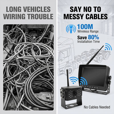 Sistema di telecamera digitale senza fili con schermo touchscreen da 9 pollici, monitor a touchscreen a ritardo zero, kit di segnalazione a lungo raggio per camper da viaggio