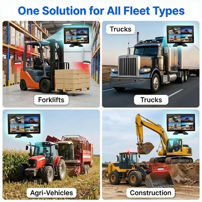 10.1 Inch Touch DVR Monitor con 360 AI BSD e LED Alarme Riduce gli incidenti per carrelli elevatori camion veicoli agricoli