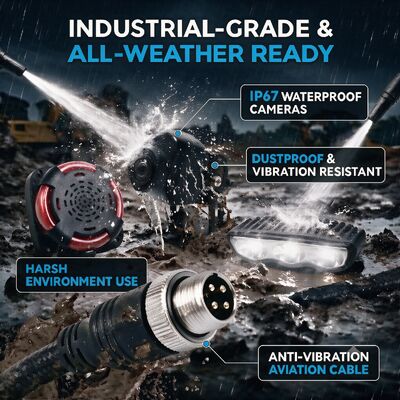 10.1 Inch Touch DVR Monitor con 360 AI BSD e LED Alarme Riduce gli incidenti per carrelli elevatori camion veicoli agricoli