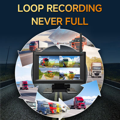 Plug and Play 1 - 4CH 720P Sistema di telecamere magnetiche wireless 7" Monitor BSD Alarme ricaricabile per camion RV rimorchio Macchine agricole