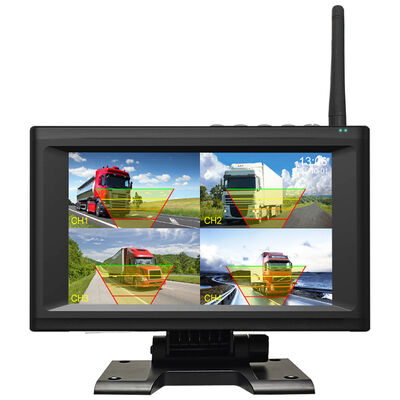 Plug and Play 1 - 4CH 720P Sistema di telecamere magnetiche wireless 7" Monitor BSD Alarme ricaricabile per camion RV rimorchio Macchine agricole