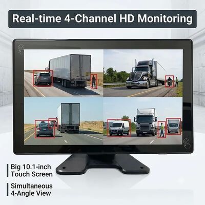 4CH AI BSD sistema di monitoraggio della sicurezza dei carrelli elevatori 1080P Fotocamera/disposizione e luce di allarme LED/adatta per macchine pesanti