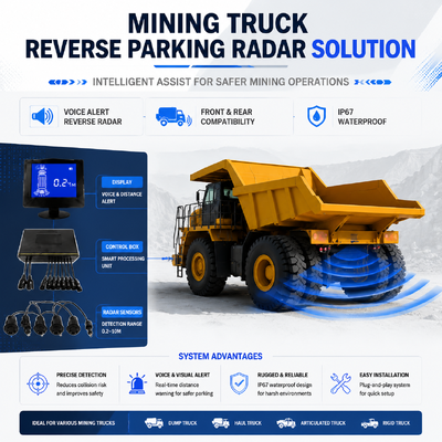 Sistema di frenatura di emergenza di sicurezza AEBS del camion minerario BSD anteriore e posteriore Avvertenza sul punto cieco DMS Monitoraggio della stanchezza del conducente