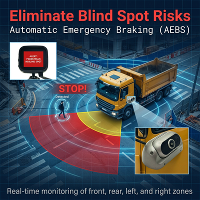 4G CCTV DVR per veicoli con AEBS integrato per evitare collisioni in avanti e frenatura automatica di emergenza