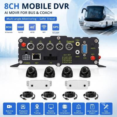 Registratore Video Digitale Mobile per il Conteggio Passeggeri AI con DMS, ADAS, BSD e 4G WiFi, Accuratezza del 98% per la Gestione della Flotta