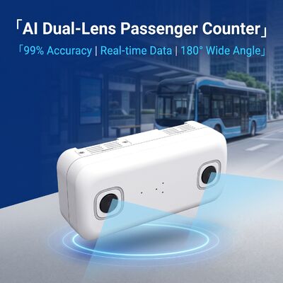 Contatore 3D binocolare per autobus Dispositivo di conteggio passeggeri a doppia lente Sensore automatico con telecamera