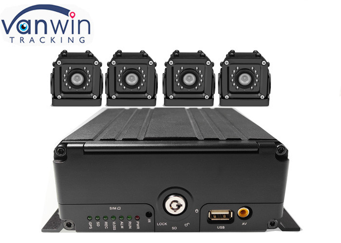 dvr mobile del registratore dell'automobile di 4ch 4G GPS WIFI H.265 HDD per la gestione della flotta di veicoli