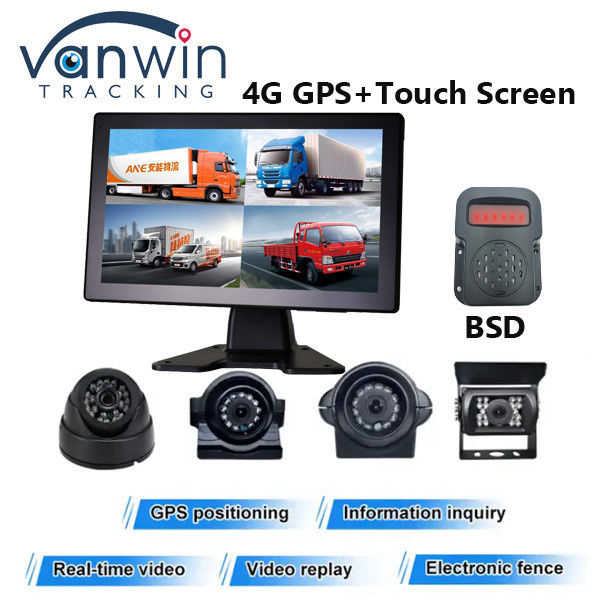 4CH AI DVR con telecamere mobili BSD 10,1 pollici 12V/24V Car Monitor DVR AHD 1080P Veicolo