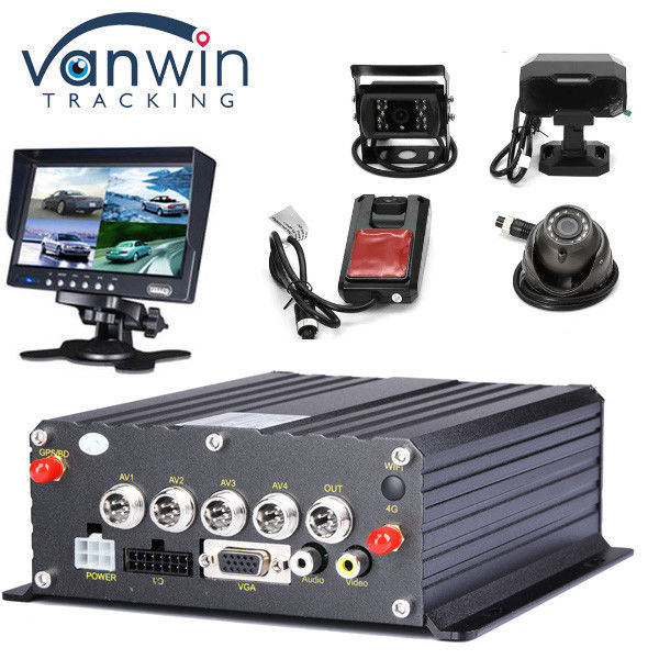 4G GPS Wifi 4CH 1080P Reverse Backup Camera ADAS DMS AI Blind Spot Detection HDD Mobile DVR