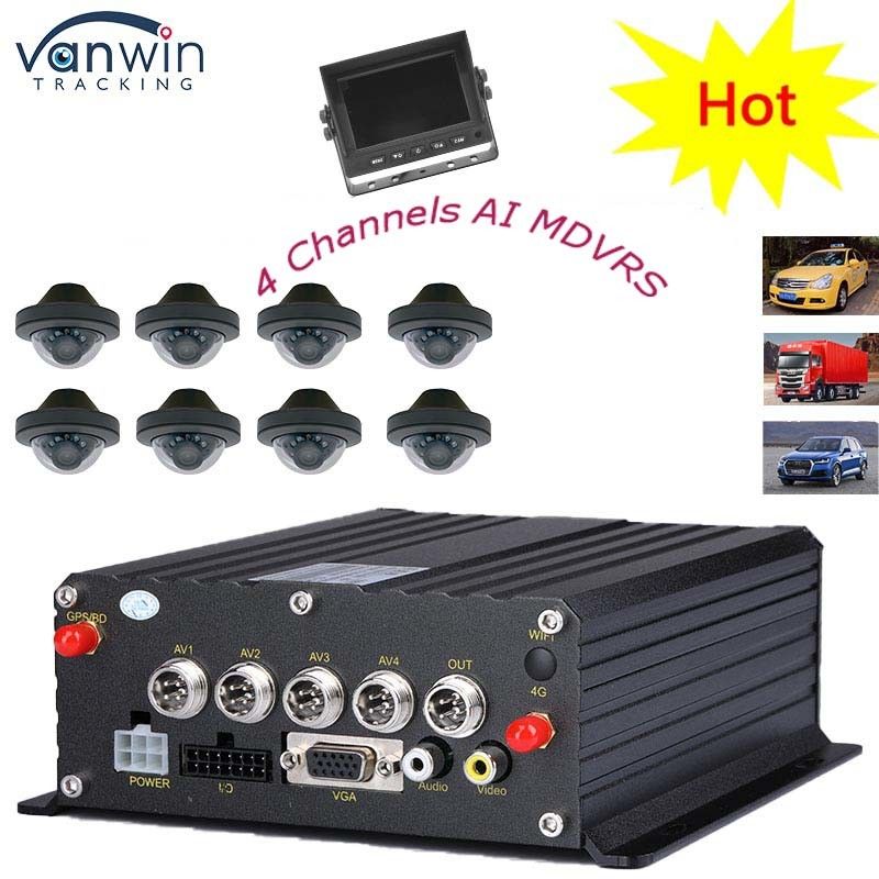4G GPS WIFI Dual SD Card 4 Canale MDVR 1080P HDD AI DVR per Autobus