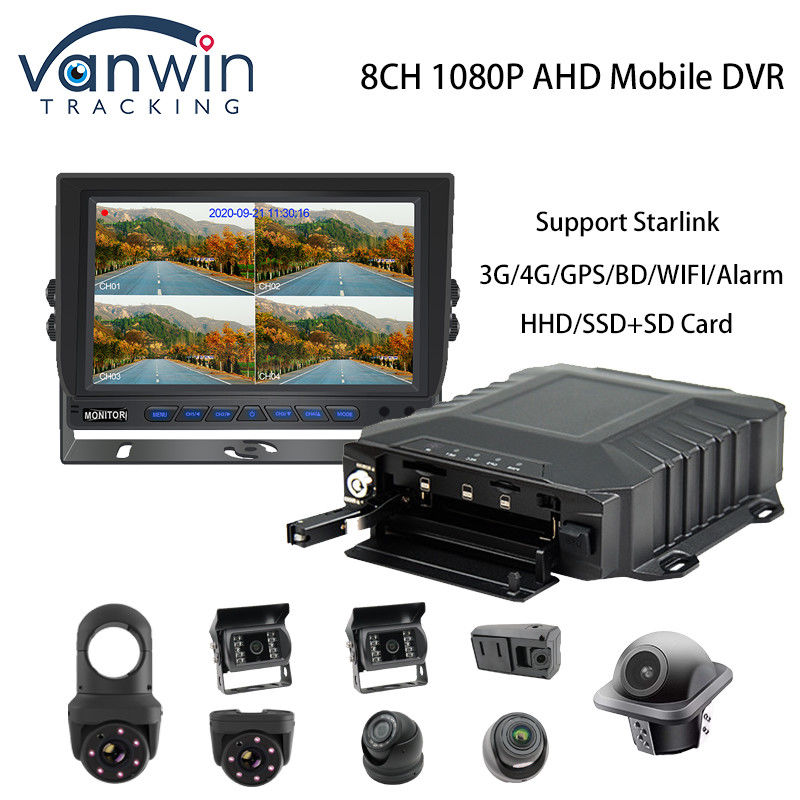 4G Starlink 1080P AHD 8 Canali Auto CCTV MDVR GPS 4G WIFI Camera Sistema DVR mobile
