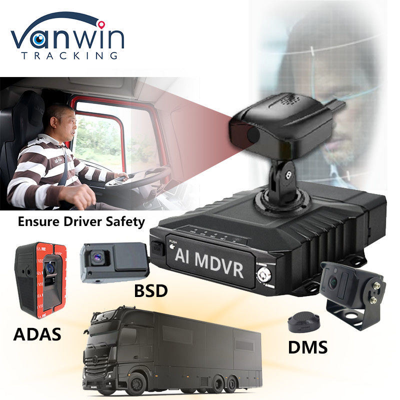 H.265 8CH HDD DVR mobile Guida avanzata DSM ADAS BSD AI Sistema di monitoraggio del sensore pedonale
