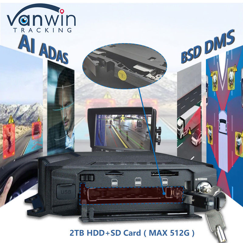 AHD 1080P 8CH 4G GPS Mobile DVR con algoritmo ADAS DSM BSD AI