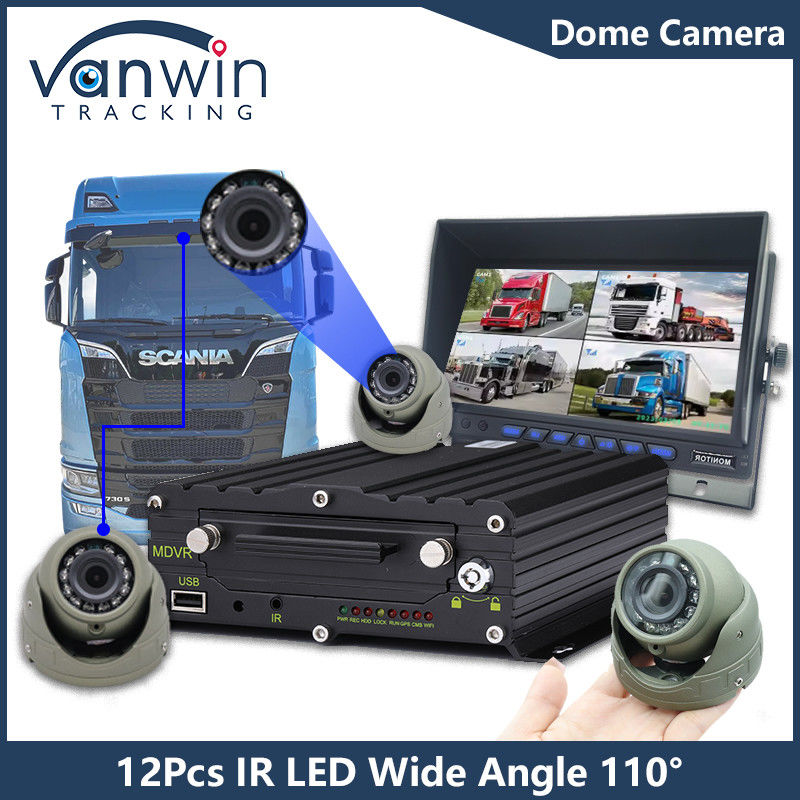Fotocamera montata sul veicolo Full HD 1080P Visione notturna con obiettivo da 2,8 mm Fotocamera a cupola ad angolo largo