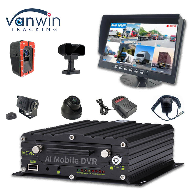ADAS DMS BSD AI Vehicle Fleet Cam Car Con 8CH WiFi GPS 4G Live View Mobile DVR per auto