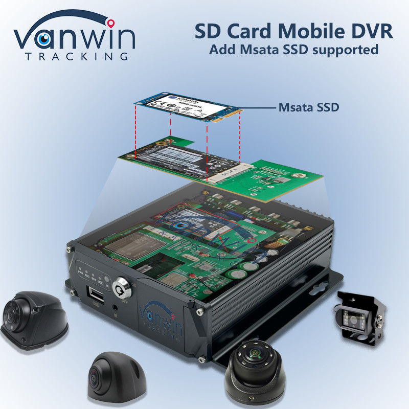 Mini Size Add Msata SSD Supportato 4CH Mobile DVR 4G Vehicle GPS Tracking MDVR