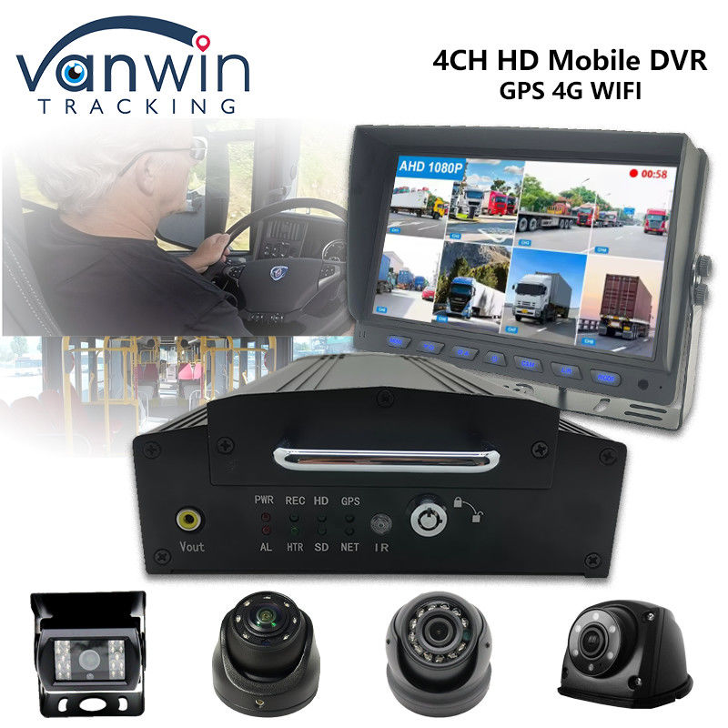 4 canali HDD SSD Mobile DVR 1080P 4G WiFi GPS MDVR Veicolo Fotocamera Auto Sistema CCTV