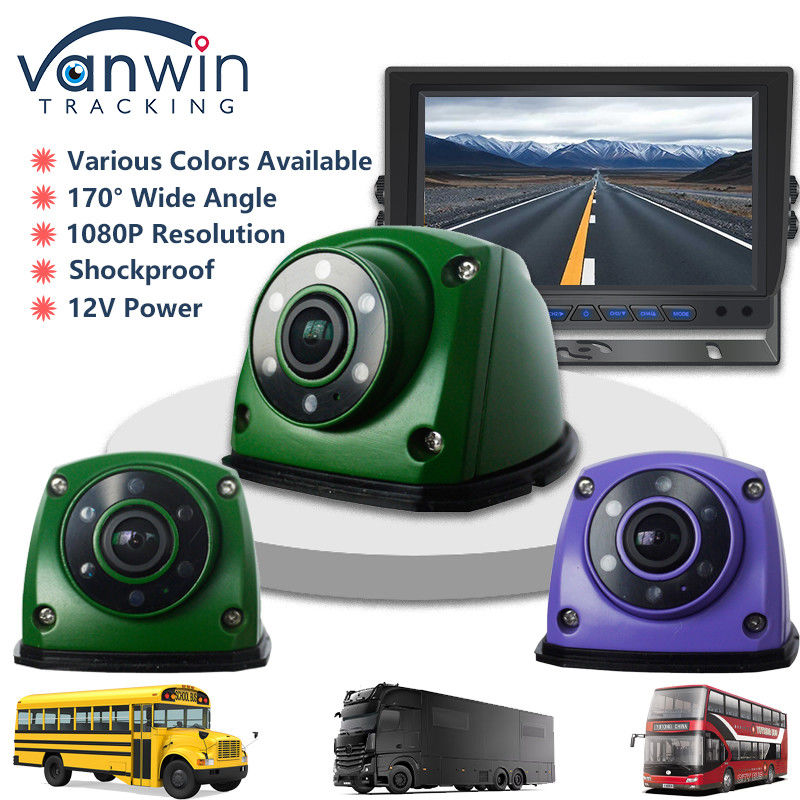 Fotocamera per auto IP69 1080P Fotocamera laterale AHD con 6 luci IR Fotocamera di visione notturna super