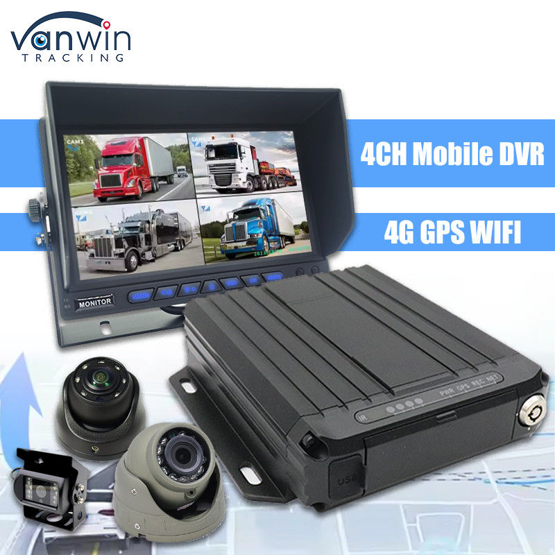 OEM ODM Real Time 4CH GPS Mobile DVR con 4G 1080P WiFi Dual SD Card MDVR per autobus
