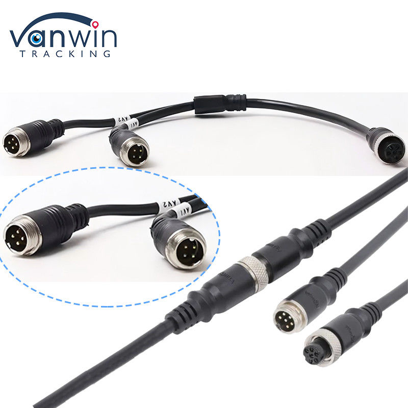 Cable di adattatore per l'aviazione da 6 pin femminile a doppio 4P maschio per il sistema di sicurezza del veicolo