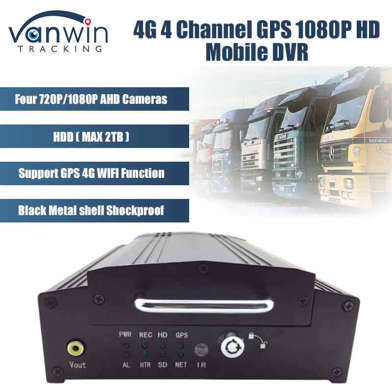 4CH 4G HDD DVR mobile GPS Wi-Fi Live Video Auto CCTV DVR camion Sistema Cmsv6