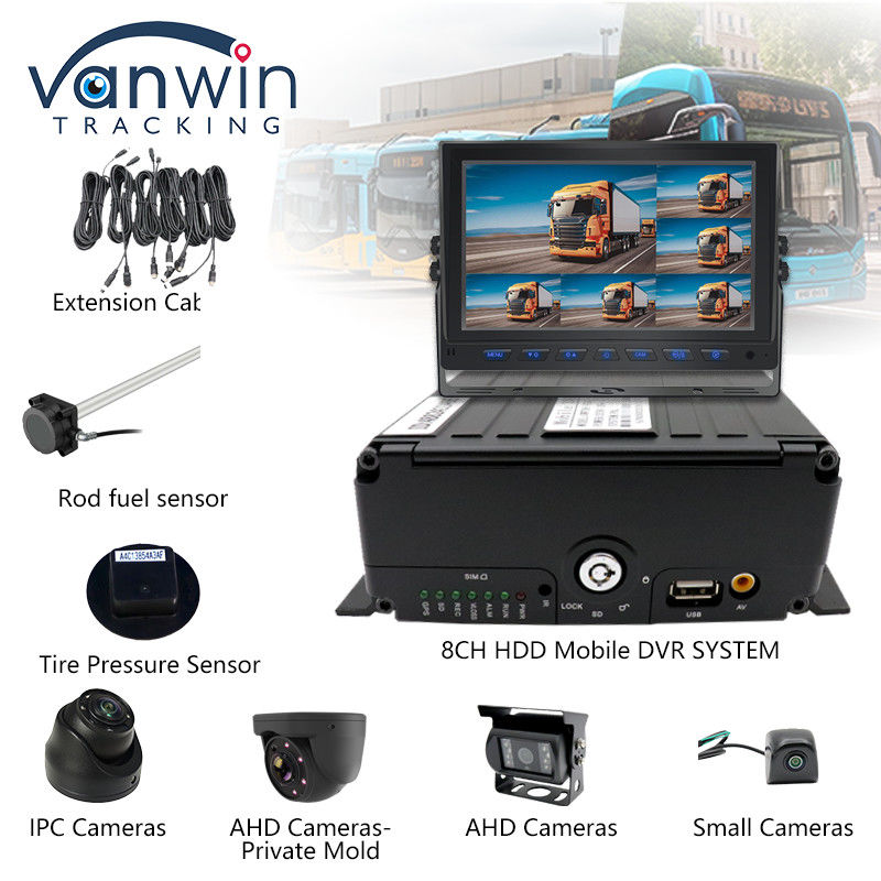 Full HD 1080P 8CH Mobile DVR H.265 CMSV6 Autista 4G Wifi MDVR Auto Camera Autobus