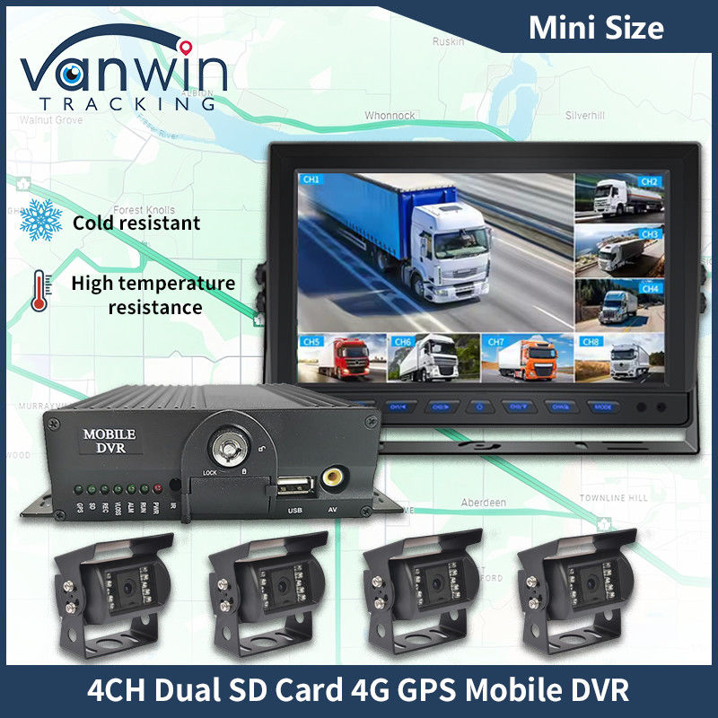 H.265 4CH Full HD Mobile DVR Live Stream Blackbox Recorder 4G Wifi GPS CCTV del veicolo