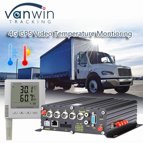Sistema di monitoraggio della temperatura dei camion frigoriferi 4G Veicolo GPS MDVR tutto in una soluzione