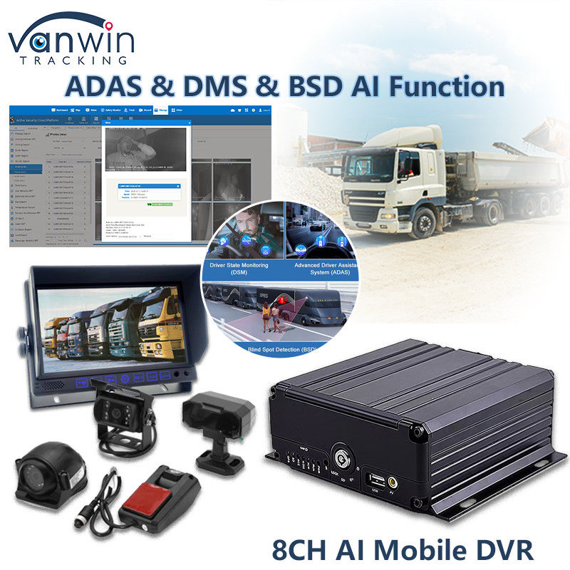 8CH AI Mobile DVR con funzione ADAS DMS BSD MDVR Soluzione avanzata di sicurezza dei veicoli