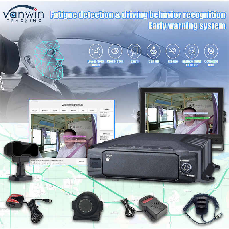 8CH 1080P HDD AI Mobile DVR Security Systems con 4G GPS WIFI ADAS DSM BSD