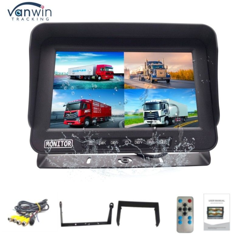 4 canali AI Car Monitor impermeabile IPX69 a prova di esplosione 10" AHD Display per veicoli meccanici