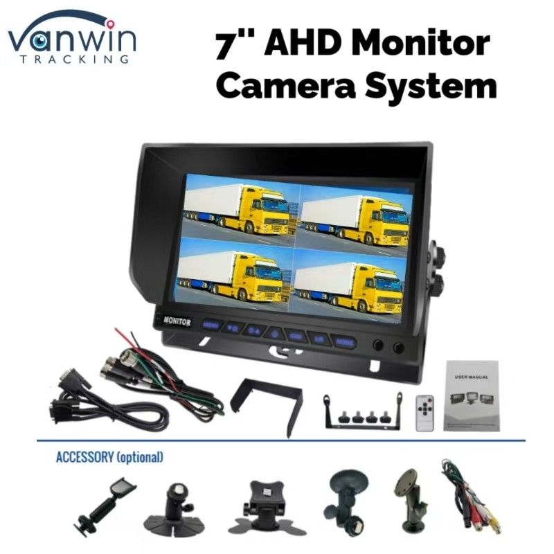 Sistema di monitoraggio del display del veicolo AHD Quad-Channel Split Car Monitor