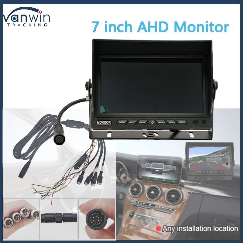 AHD 1080P MDVR Monitor 7 pollici Split Display Monitor SD Card Camera Retro View Kit di retroindicazione per RV Motorhome Truck Bus