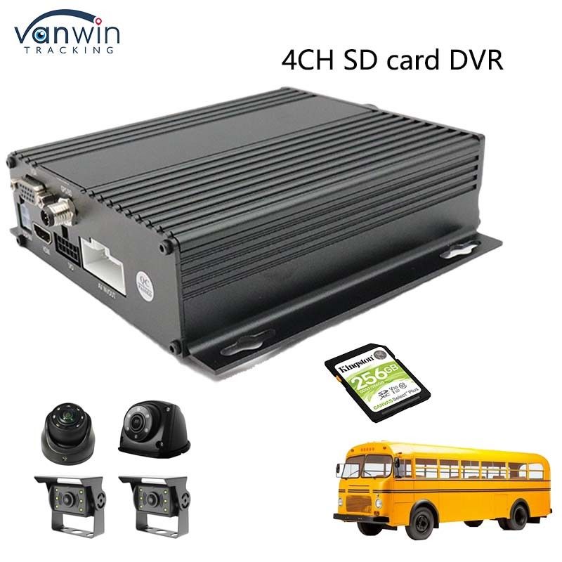 4 canali AHD 1080P SD Card 256G Mobile DVR con USB VGA Portfor Truck Security DVR Recorder